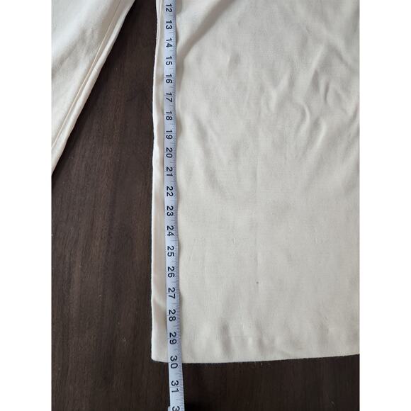 Nwt Sezane Loulou Trousers Ecru Cream High Rise Wide Legs Size 40/Us 8 Read Pls - Picture 10 of 12